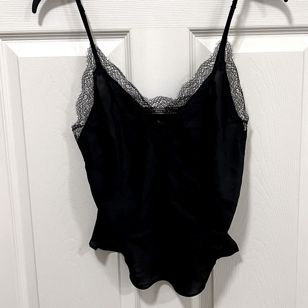 Victoria Secret Black Lace Trim Camisole
